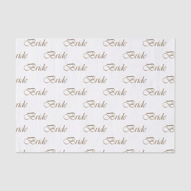 Goldschrift-Kalligrafie-Muster elegant chic Seidenpapier (Vorderseite)