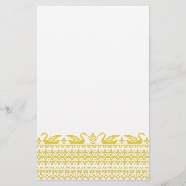 Goldschwäne Briefpapier (Vorderseite)