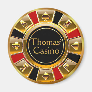 Goldschwarz-Kasino-Chip-Bevorzugung Las Vegass VIP Magnet
