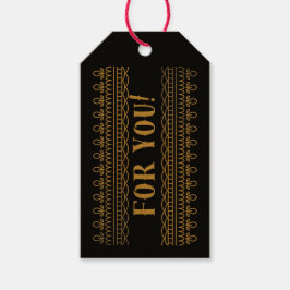 goldschwarze Rose Gepäck Custom Gift Tags Geschenkanhänger