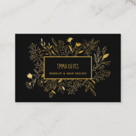 Goldschwarzer Botanischer Schönheitssalon Fairer T Visitenkarte