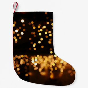 Goldschwarzer Glitzer: Abstrakter Hintergrund Kleiner Weihnachtsstrumpf