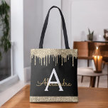 Goldschwarzer Glitzer Sparkle Elegantes Monogramm Tasche<br><div class="desc">Luxuriöse Gold und Black Imitats Sparkle und Glitzer Elegant Monogram Book Bag. Diese Büchertasche kann auf Ihren Vor- und Vornamen angepasst werden und als Geschenk für Weihnachten,  Geburtstag,  Brautparty oder Hochzeit.</div>