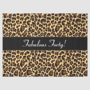 Goldschwarzer Leopard-fabelhafter 40 Geburtstag Seidenpapier
