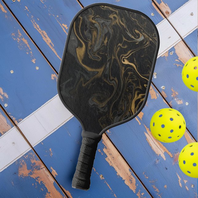 Goldschwarzer Marmorschlauch Stone Pickleball Schläger (Von Creator hochgeladen)