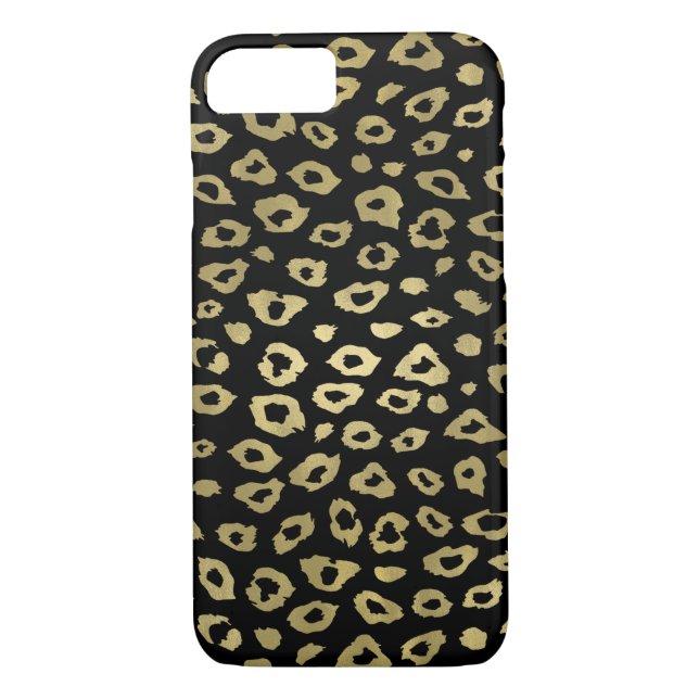 Goldschwarzer Ombre Leopard-Druck Case-Mate iPhone Hülle (Rückseite)