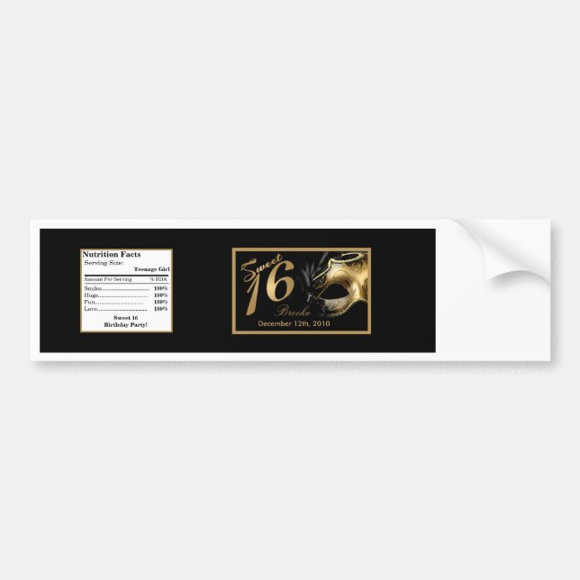 Goldschwarzes des autoaufkleber (Vorne)