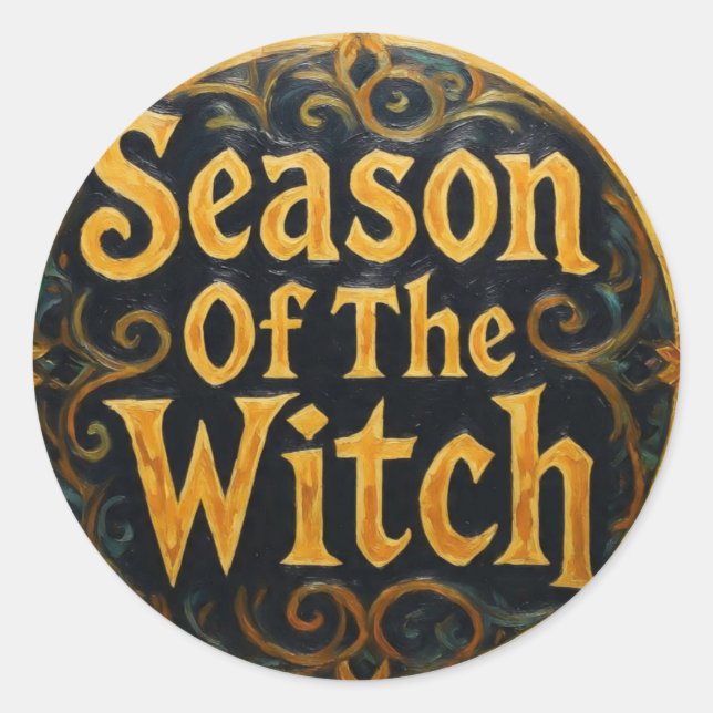 GoldSeasonOfTheWitch Runder Aufkleber (Vorderseite)