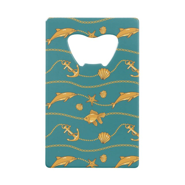 Goldseemuster Kreditkartenflaschenöffner (Vorderseite)