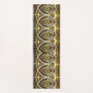 Goldsilber- und Onyx-Wirbel Yogamatte