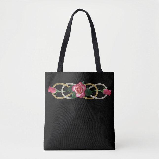 Goldsilberne ROSE Tasche (Vorderseite)