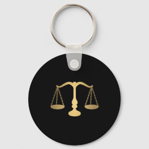 Goldskala des Gerechtigkeits-Symbols Schlüsselanhänger