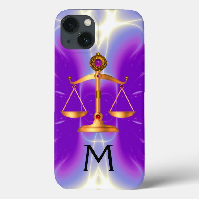GOLDSKALEN MIT GEM STONES MONOGRAM Pink Case-Mate iPhone Hülle (Rückseite)