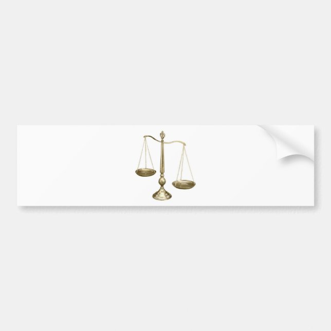 Goldskalen von Gerechtigkeit Autoaufkleber (Vorne)