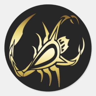 GOLDskorpion Runder Aufkleber