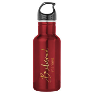 Goldskripte personalisiert edelstahlflasche
