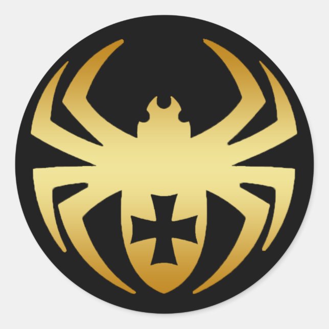GOLDSPIELER MIT KREUZ RUNDER AUFKLEBER (Vorderseite)
