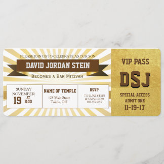 Goldsport-Thema Bar Mitzvah Design Einladung