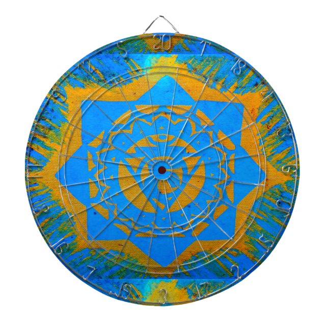 Goldstar auf blau dartscheibe (vorne)