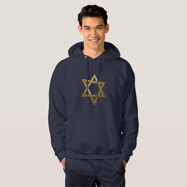 Goldstar chanukkah Stern david menhoody Sweatshirt (Vorne ganz)