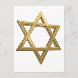 Goldstar der david feiertagspostkarte