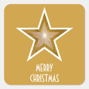 Goldstar "Mercury Christmas" viereckiger Aufkleber