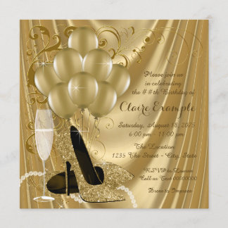 Goldstar-Party-Glamour Einladung