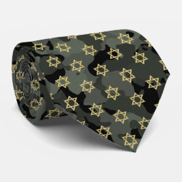 Goldstar von David II Dark Green Camouflage Camouf Krawatte
