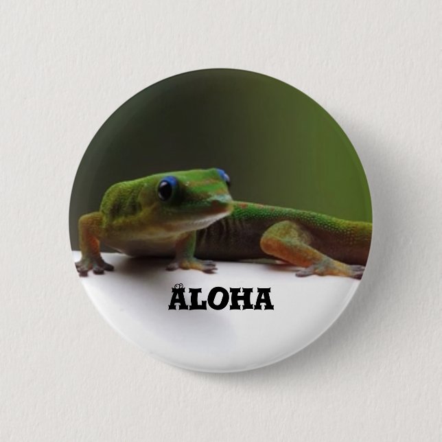 Goldstaub Gecko Button (Vorderseite)