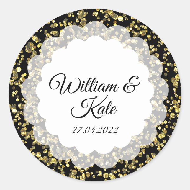 Goldstaub Runder Aufkleber (Vorderseite)