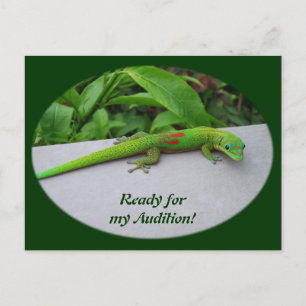 Goldstaub-Tag-Gecko – Vorsprechen und einen Gecko  Postkarte