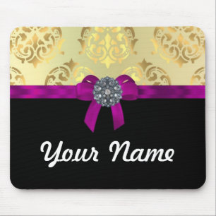 Goldstaub und schwarz personalisiert mousepad