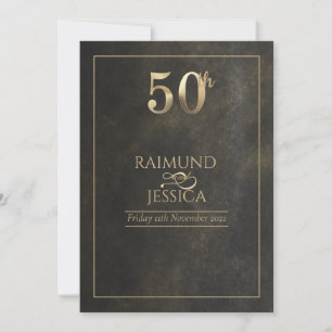 Goldstaub zum 50. Jahrestag Einladung