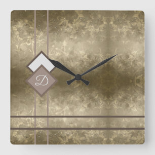 Goldstaube Quadratische Wanduhr