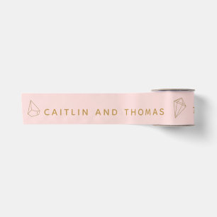 Goldsteine Blush Pink Custom Wedding Satinband