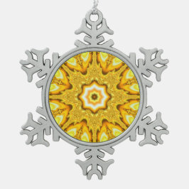 Goldstern-Fraktal-Schneeflocke-Verzierung Schneeflocken Zinn-Ornament