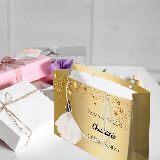 Goldsterne aus Quinceanera Große Geschenktüte (Von Creator hochgeladen)