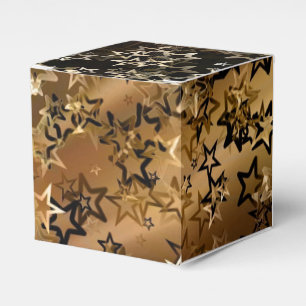 Goldsterne Geschenkschachtel
