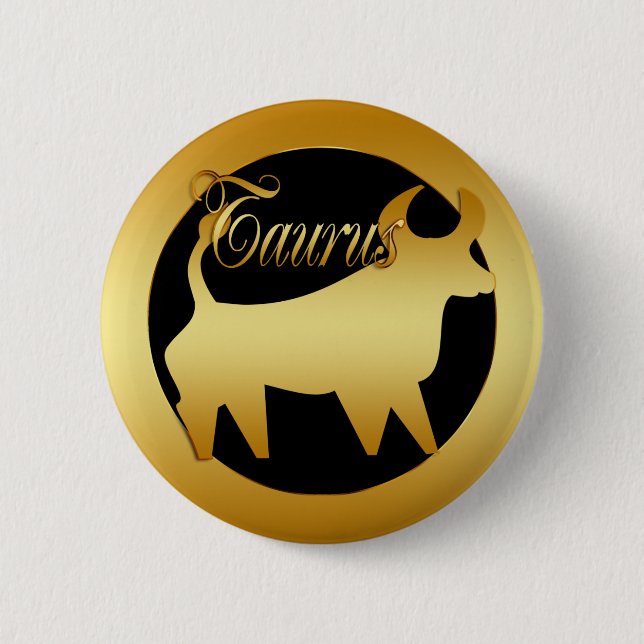 GOLDstier-TIERKREIS-ZEICHEN Button (Vorderseite)