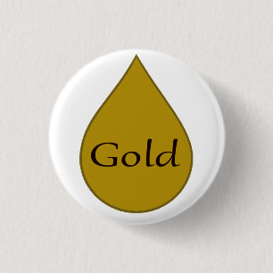 Goldstillendes Preis-Abzeichen. 1-jährig Button