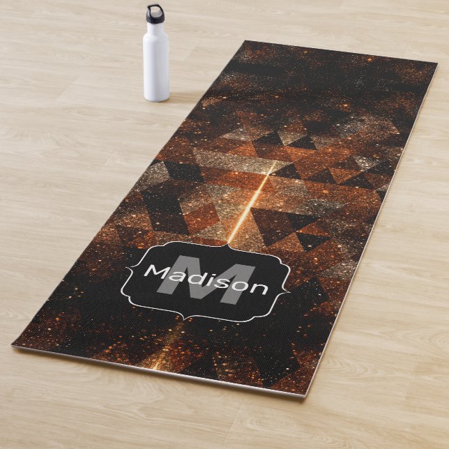 Goldstrahl im geometrischen funkelnd Universum Mon Yogamatte (Beispiel)