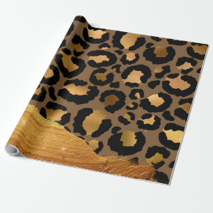 Goldstreifen auf Glamour mit Metallen Geschenkpapier