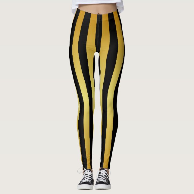 Goldstreifen auf Ihrer Farbe Leggings (Vorderseite)