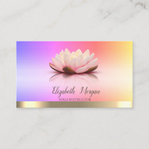 Goldstreifen-Lotusblumen-Yoga-Lehrer Visitenkarte