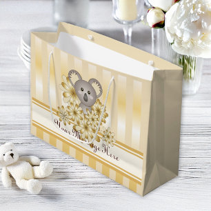 Goldstreifen Niedlich Koala Kindergeburtstag / Bab Große Geschenktüte