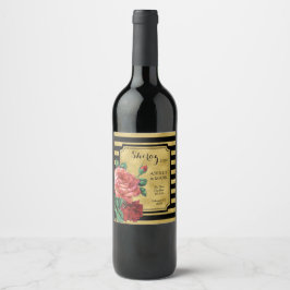 Goldstreifen Rose Blume Weinroute Mendrisiotto Weinetikett