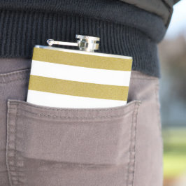 Goldstreifen, weiße Streifen, Streifen Flachmann