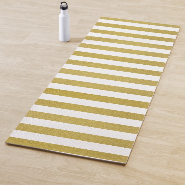 Goldstreifen, weiße Streifen, Streifen Yogamatte (Beispiel)