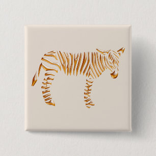 Goldstreifen-Zebra Button