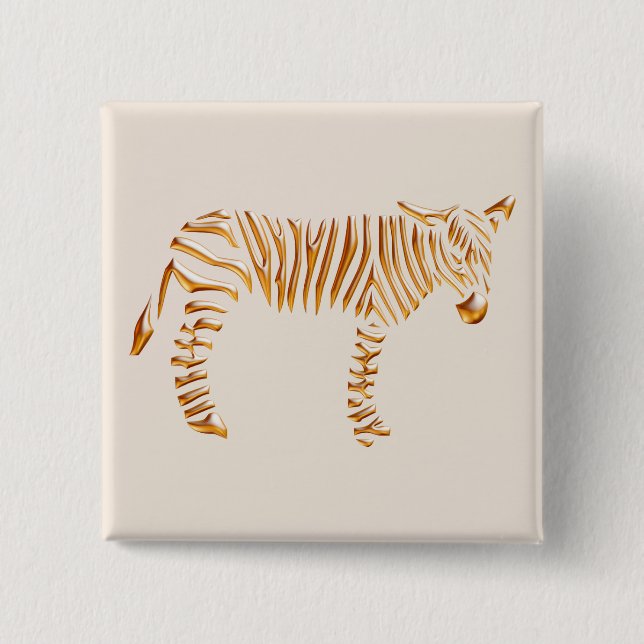 Goldstreifen-Zebra Button (Vorderseite)
